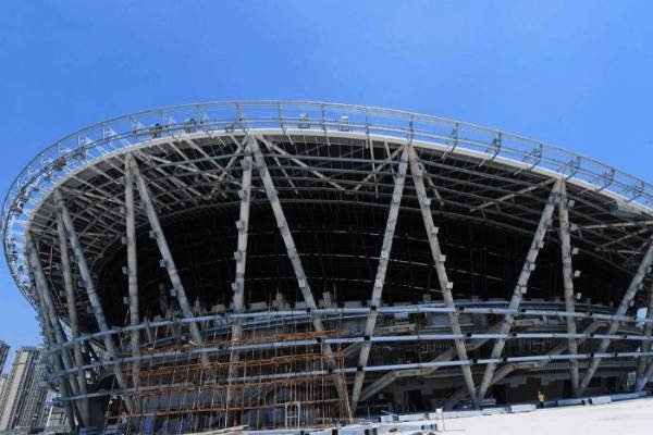 Steel plates are used for sports venues