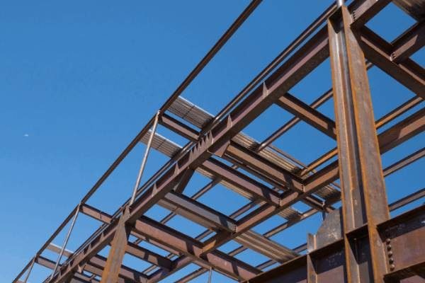 Steel plates are used for bridges